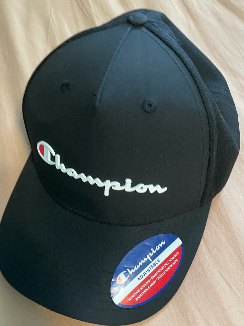 Champion Men’s Black Script Logo Baseball Cap